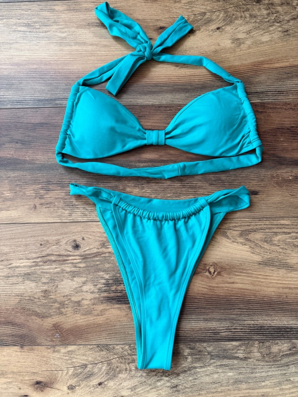 Knight Swim Turquoise Halter Bikini Set - Women Swim
